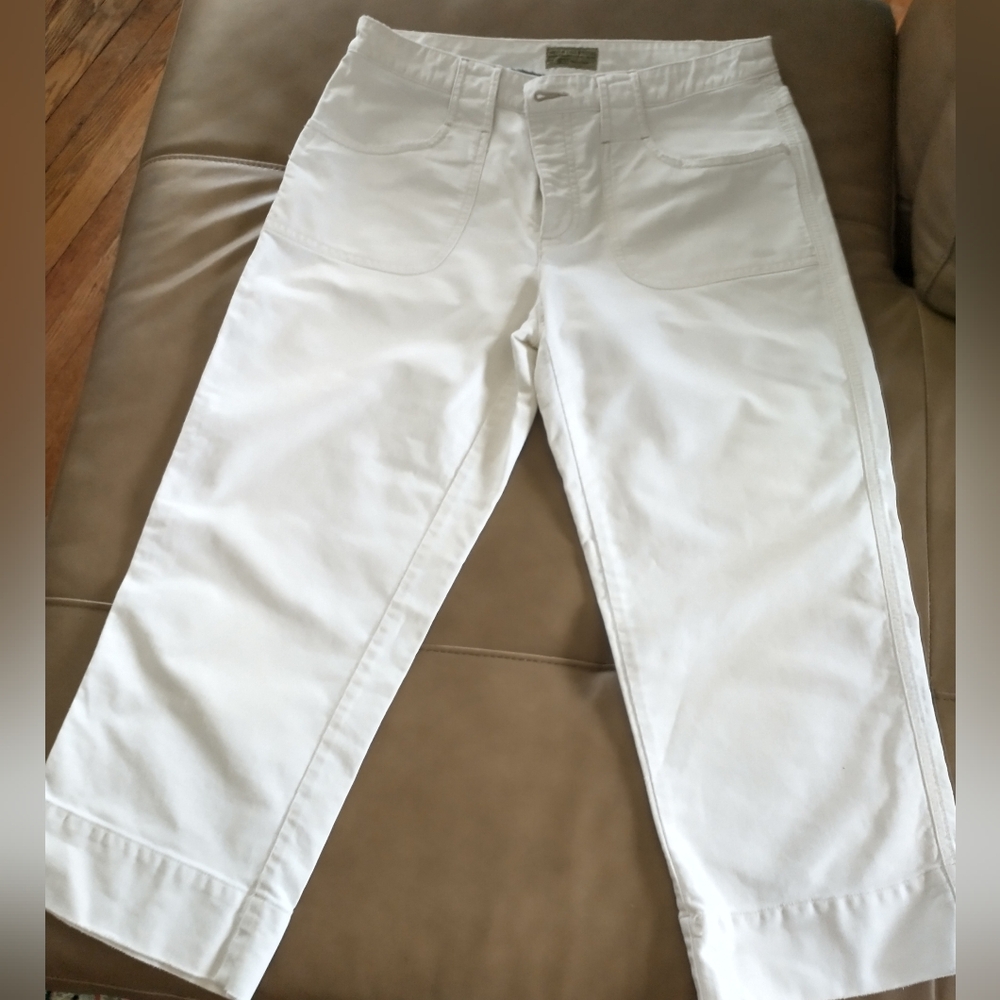 American Eagle Outfitters Vintage Cotton Capri Pants Size 6 White